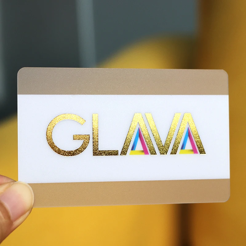 Clear Frosted Plastic Print Customized Transparent Gift Cards