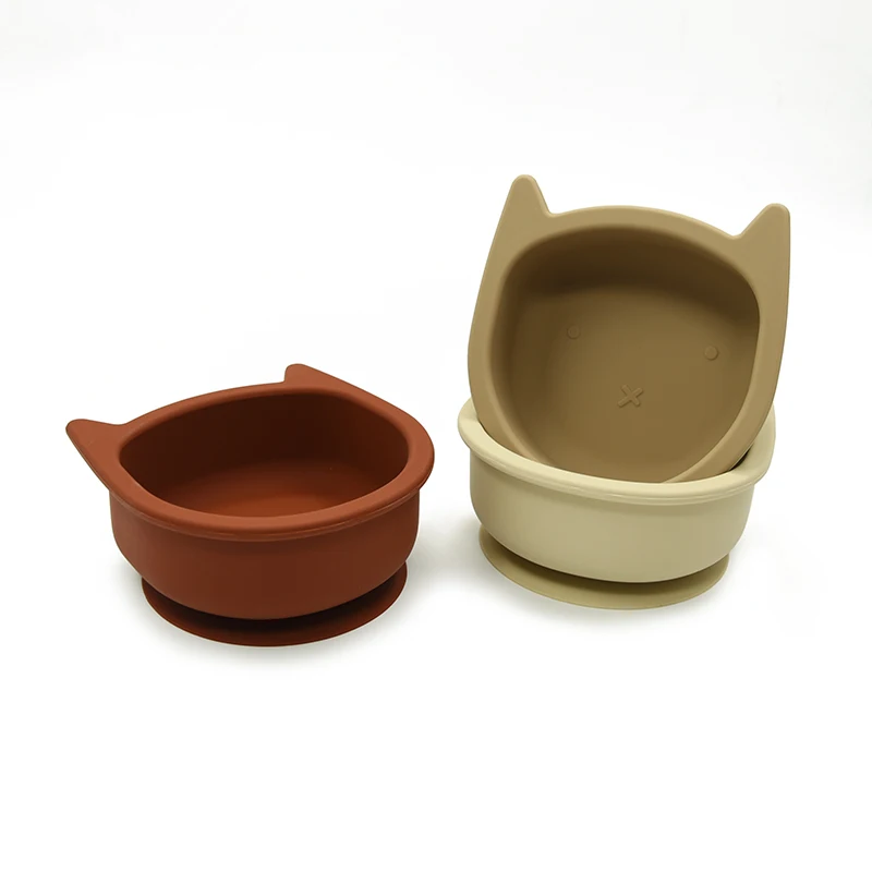 Eating Dining Kids Food Grade Silicone Baby Bowl Food Grade Baby Silicone Bowl With Suction