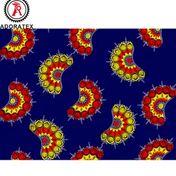 Custom LOGO Wholesale  African batik fabric imitation wax fabric print single sided and double sided JAVA/SUPER WAX