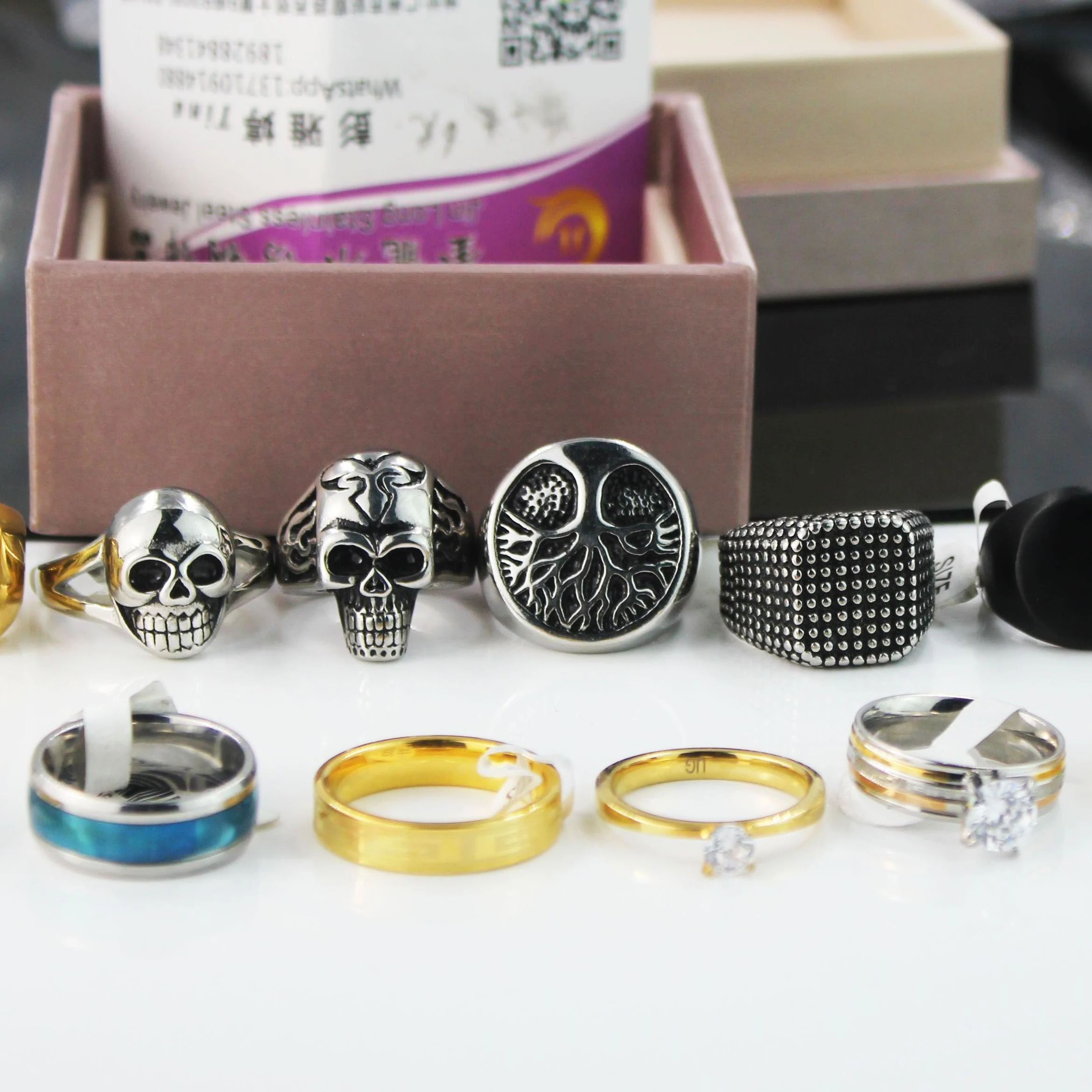 BMZ 2024 Factory order price New style  multi options stainless vintage men ring