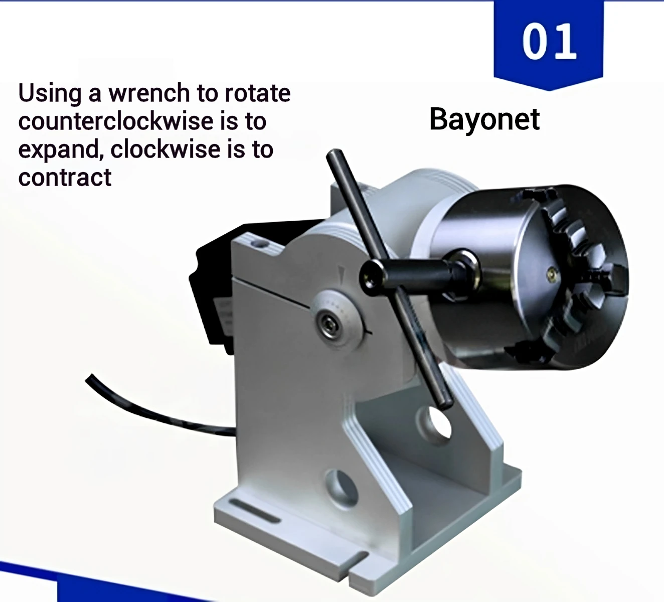 Laser engraving machine rotation axis with driver fiber laser marking machine parts king achine rotary evice rotary shaft
