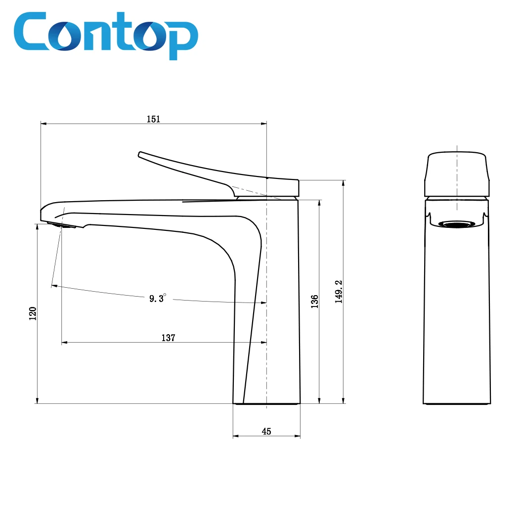 Sanitary Ware Deck Mounted brass Basin Mixer Tap Faucet for apartment hotel home bathroom Faucet