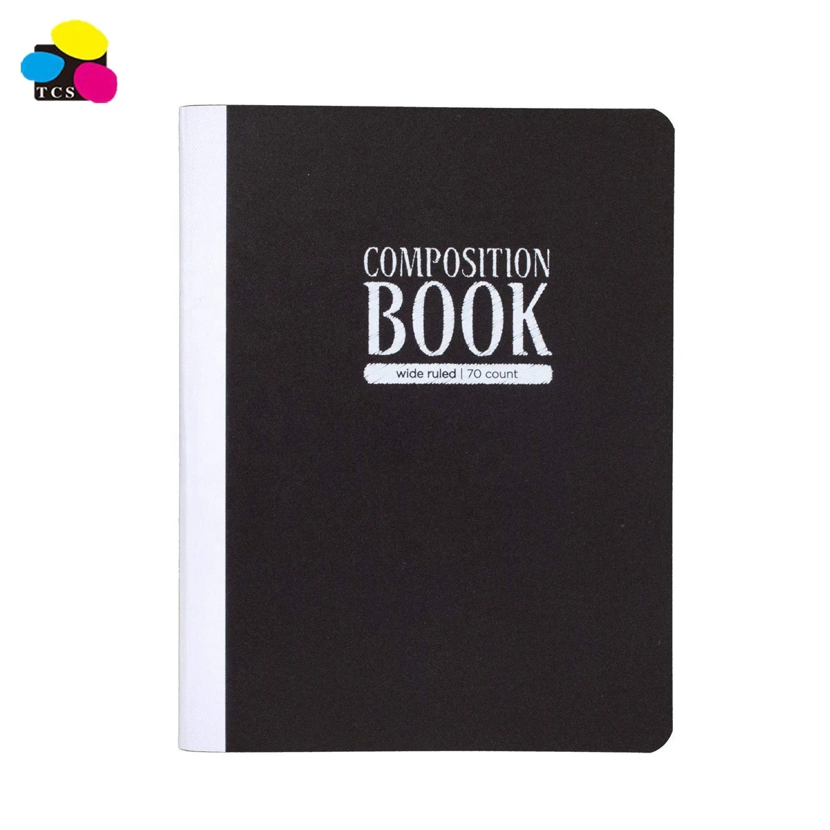 
Three-color Stone 9-3/4 x 7-1/2inches Double-sided Durable Plastic Cover 70 Sheets Wide Ruled Paper Composition Book/Notebook 
