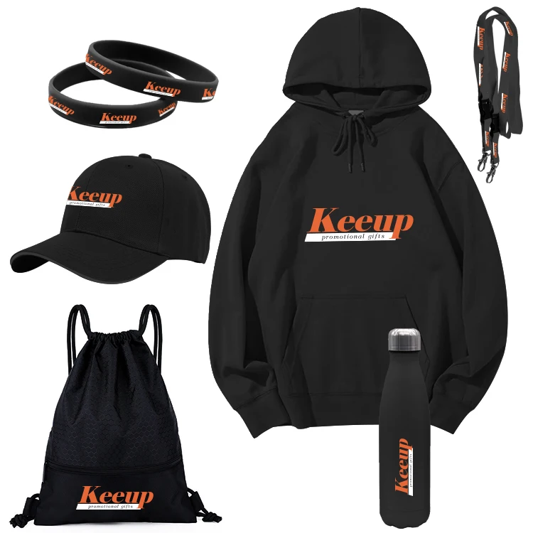 Custom Promotional Corporate Work Gift List Business Cup Umbrella Hat Keychains Bag T Shirt Souvenir Gifts Set