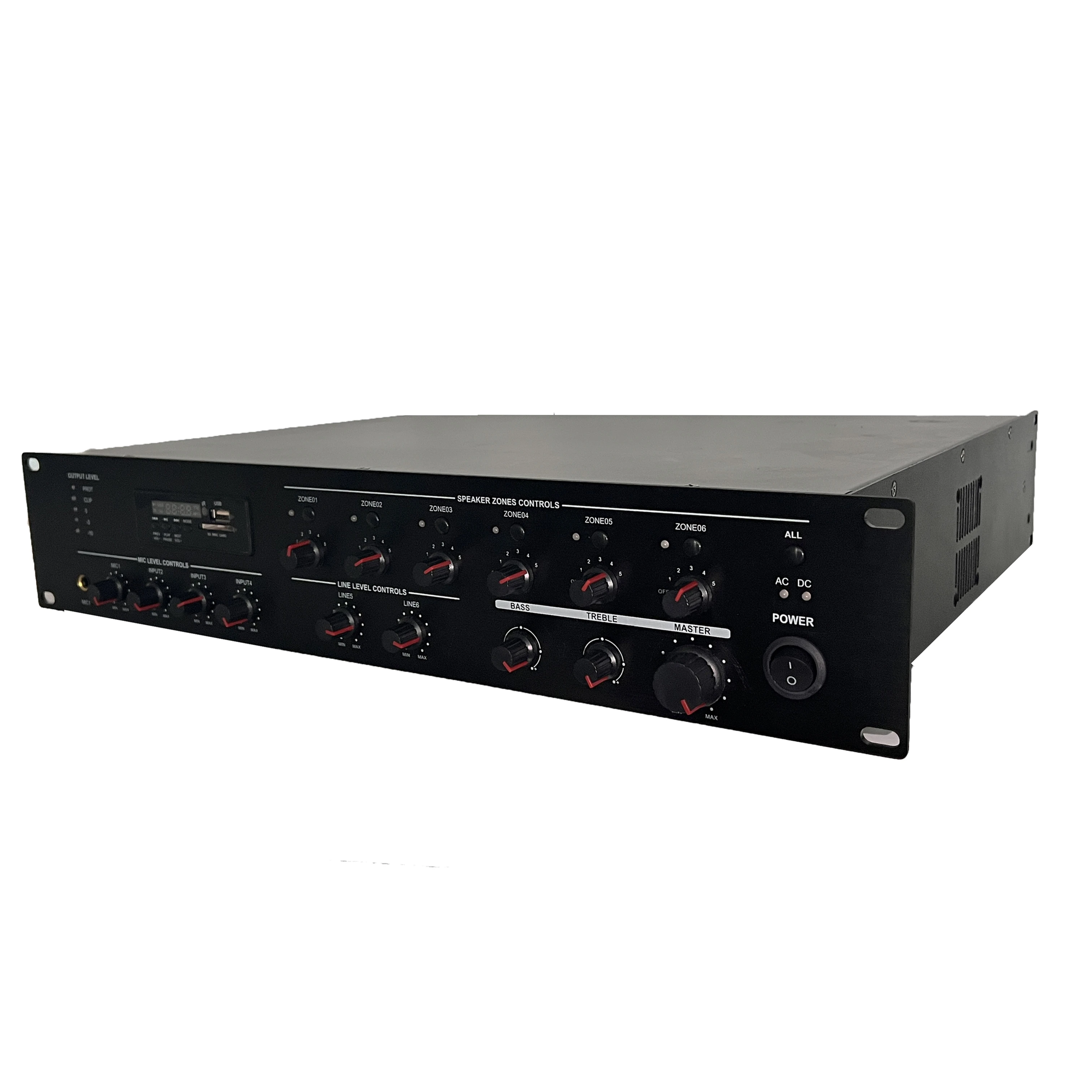 6 zone mixer amplifier audio amplifier with bluetooth