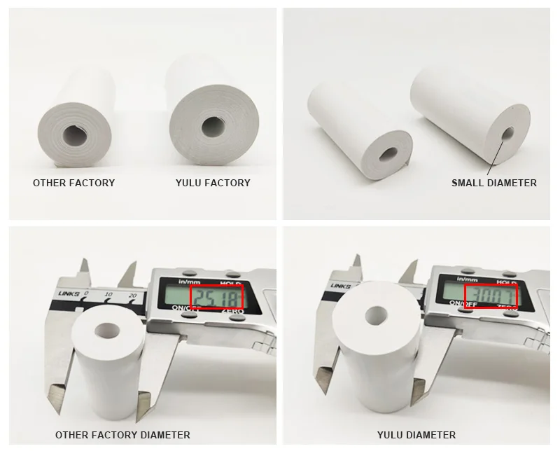 ThinType Coreless Durable Thermal Receipt Paper Mobile 58mm 30mm Mini Thermal Printer Cash Register POS Thermal Paper Roll