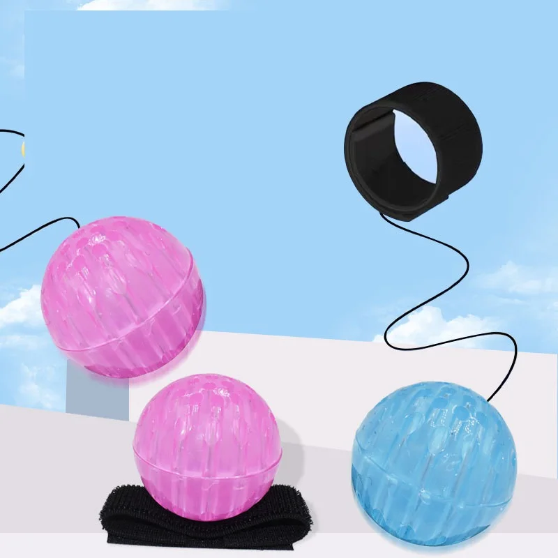 Light Up Wrist Balls With Elastic String Flashing Wristband Toys Led Return Ball For Birthday Halloween Christmas