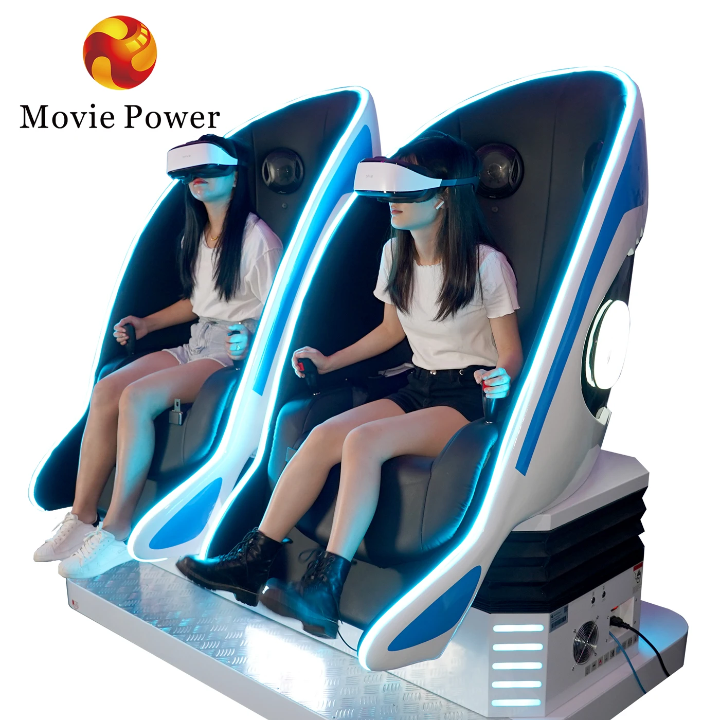 9D Vr Chair Cinema 2 Seats Virtual Reality Games Vr Theme Park Rides 9D Cinema Vr Egg Cinema