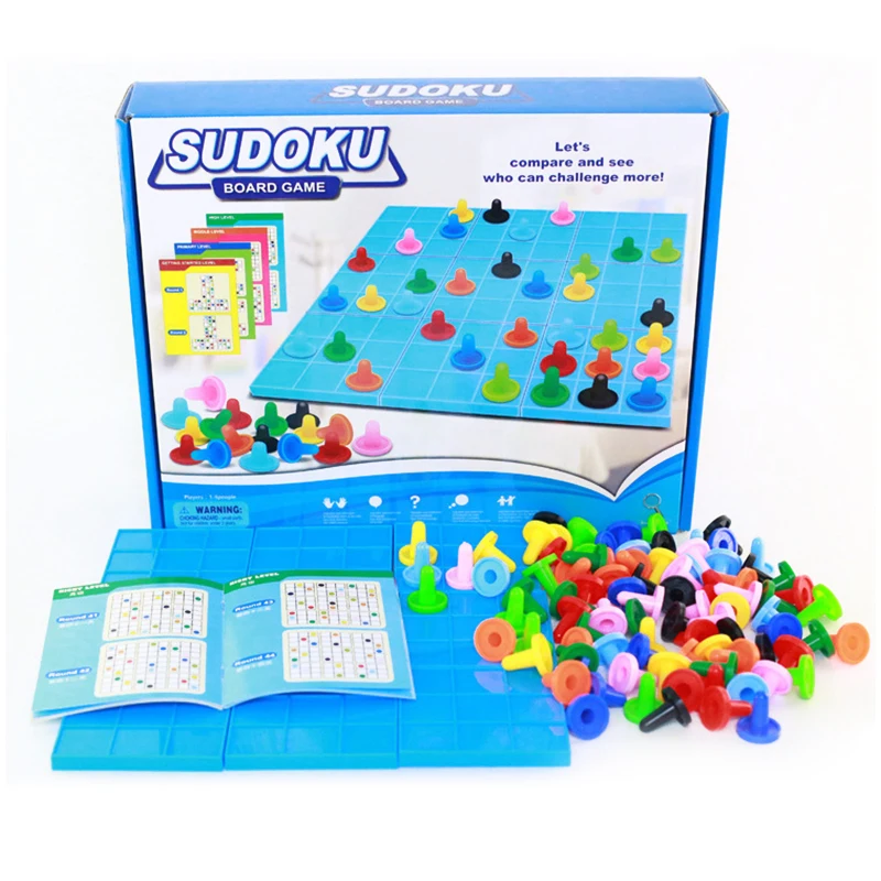 Indoor Play Brain Development Sudoku Board Game Plastic Educational Color Maze Toys for Kid Family Learning