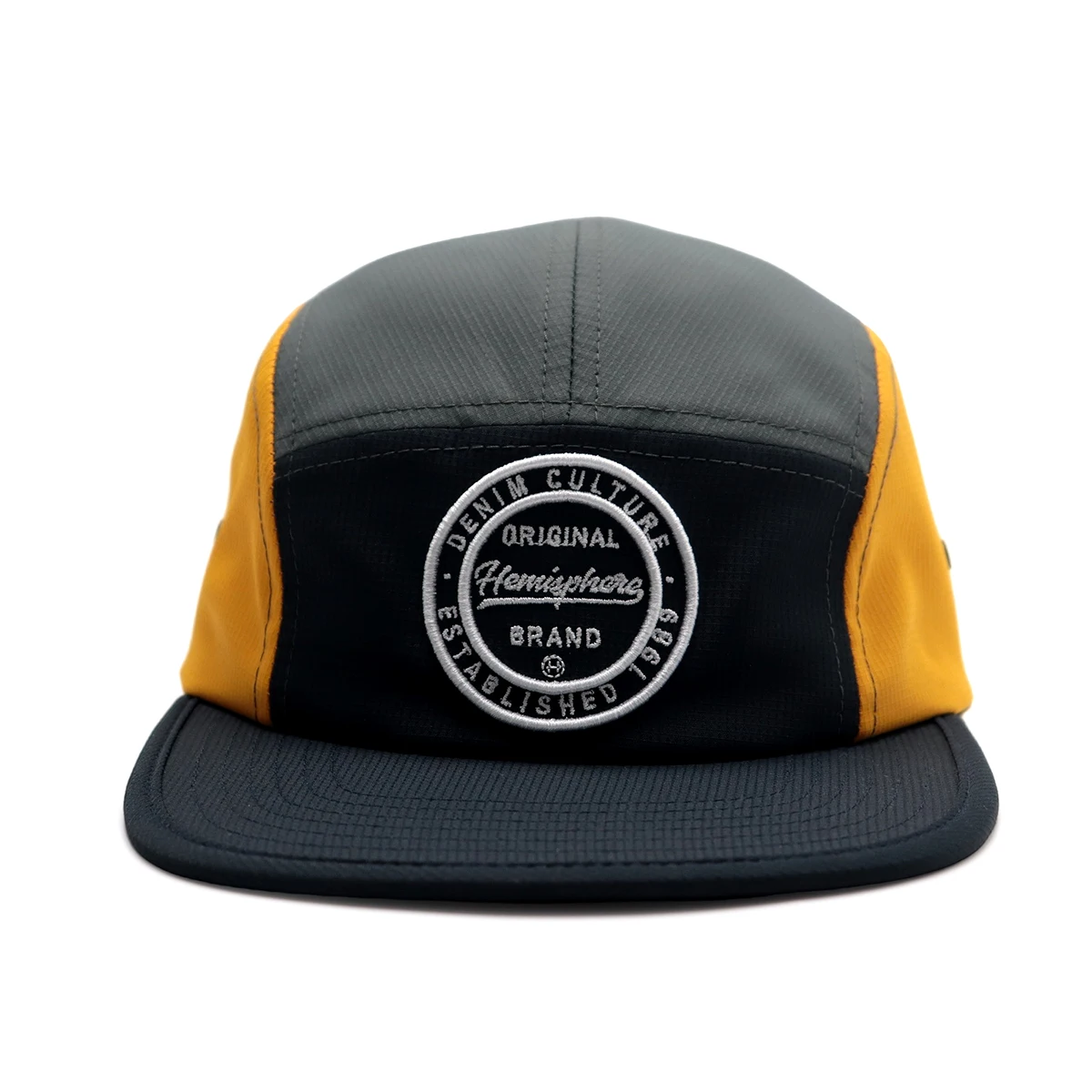 Snapback Cap Embroidered Logo Running Nylon Camp Custom 5 Panel Hat
