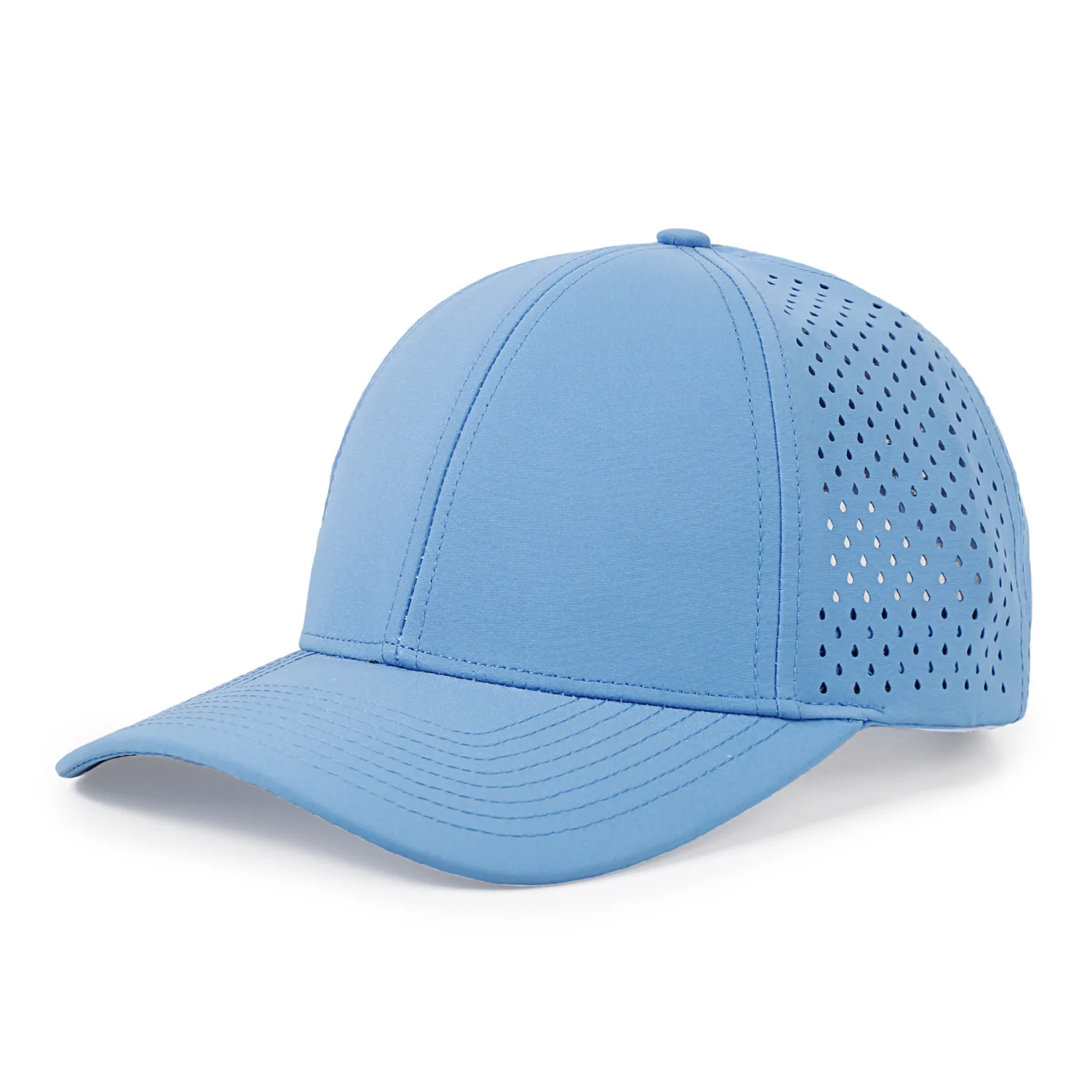 Wholesale Hot Selling   Design Custom light plate Laser Punch Breathable Sun Protection  Trucker Hats