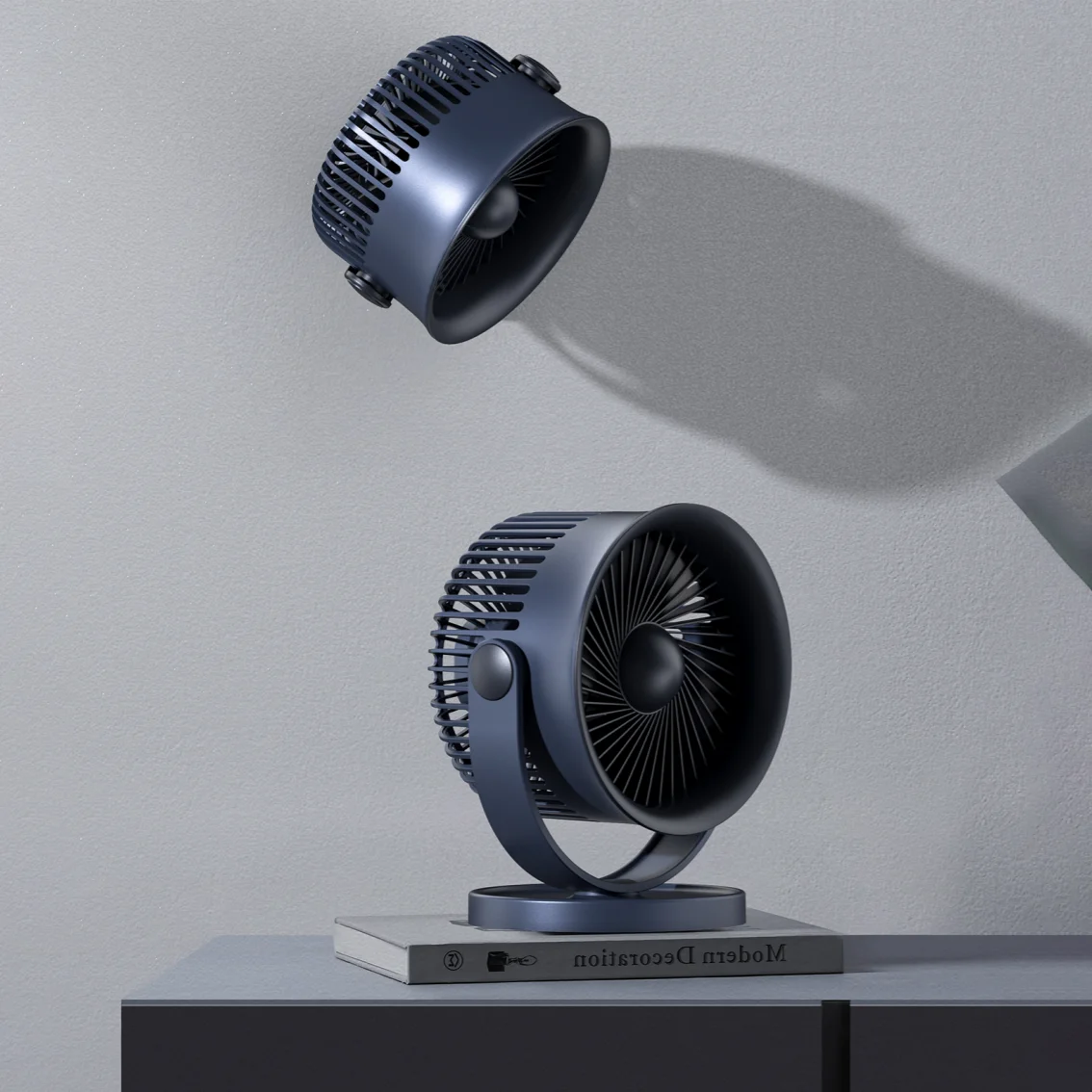 zaiwan 2024 new BSCI OEM air circulation fan Strong Portable Rechargeable USB Desk Mini turbine fan