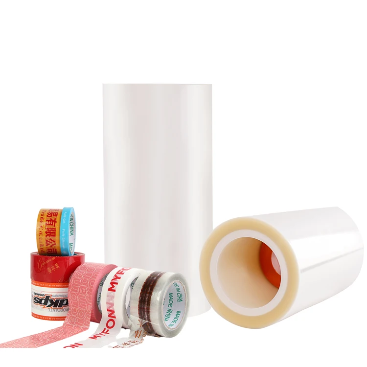 Raw Material Making Bopp Film 25mic Adhesive 25mic Tape Jumbo Roll Customizable Thickness Bopp Film 18micron