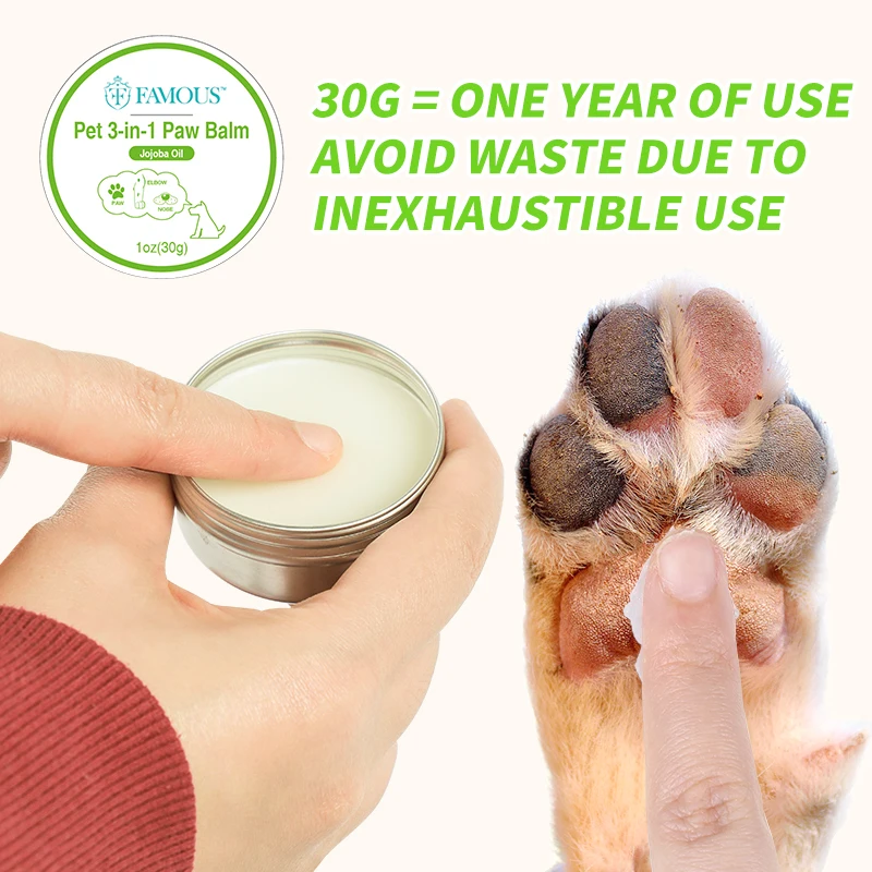 Famous Pet Supplies Products Dog Balm Cream Natural Paw Wax Protection Soother Pet Dog Paw Balm t Care Dog Cat Paw Balm Homemade