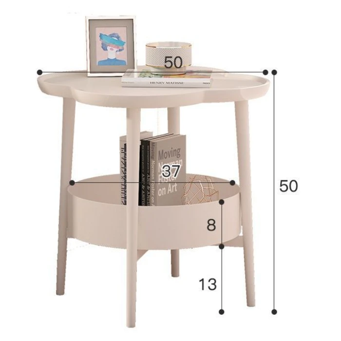 Modern living room furniture items side table luxury flower shape multifunction end table coffee table