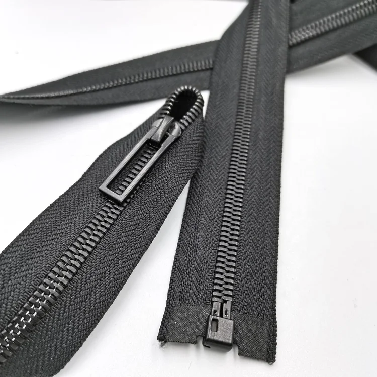 Junye 5 # односторонняя Экологически чистая черная никелевая металлическая молния для толстовки