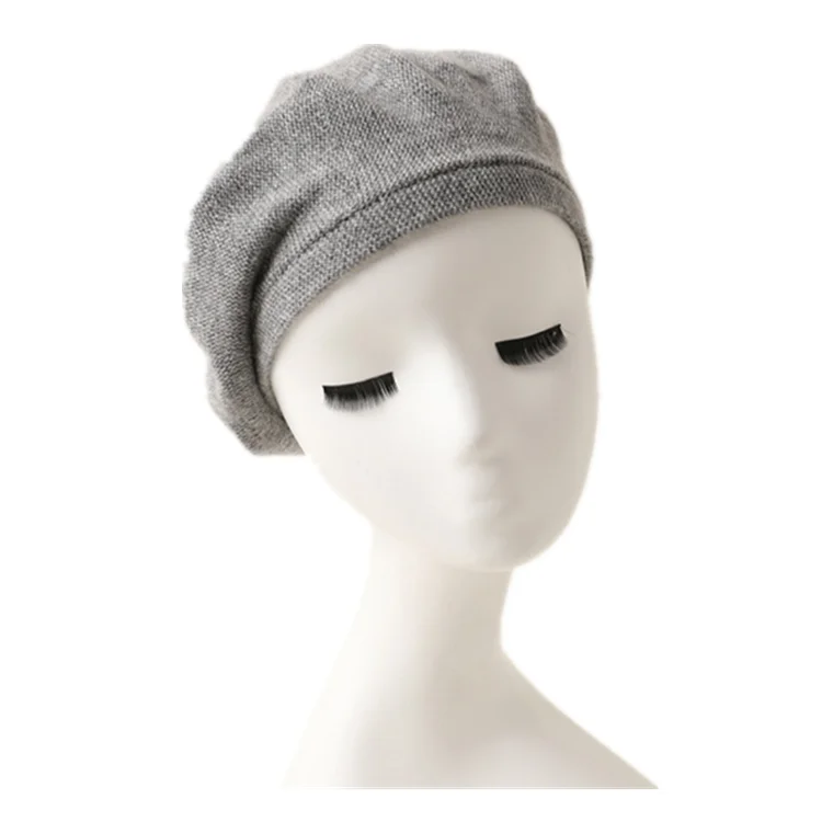 
China best selling fashion female knitted military beret hat 