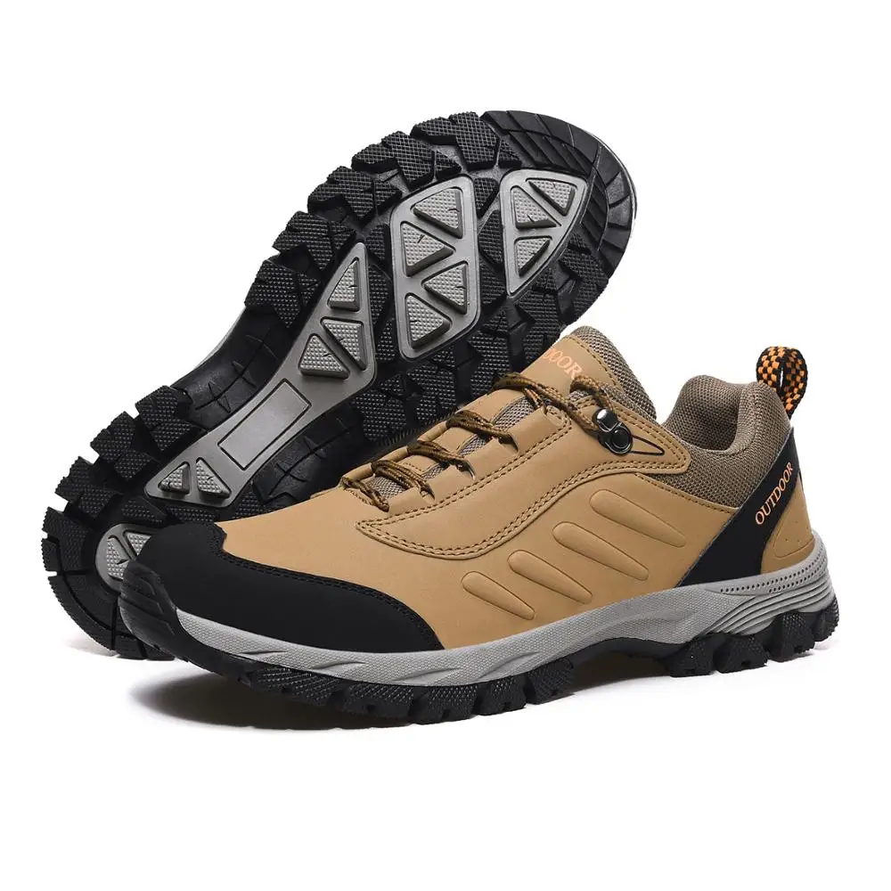 Мужские ботинки зимние водонепроницаемые удобные кожаные походные мужские ботинки