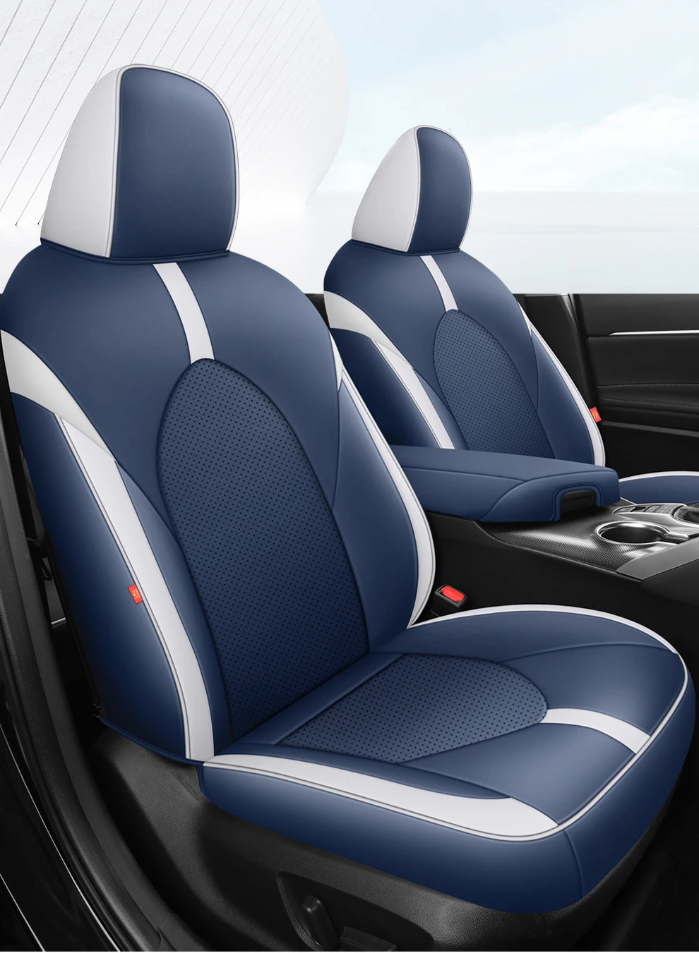 Sports Style  PU Leather Car Seat Covers Full Set Protector for Toyota Camry