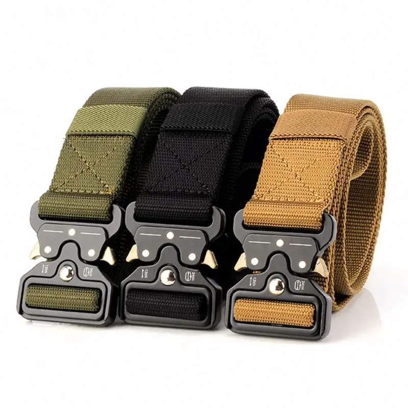 Нейлоновый тактический ремень с металлической пряжкой, регулируемый ремень Hvy для тренировок и охоты