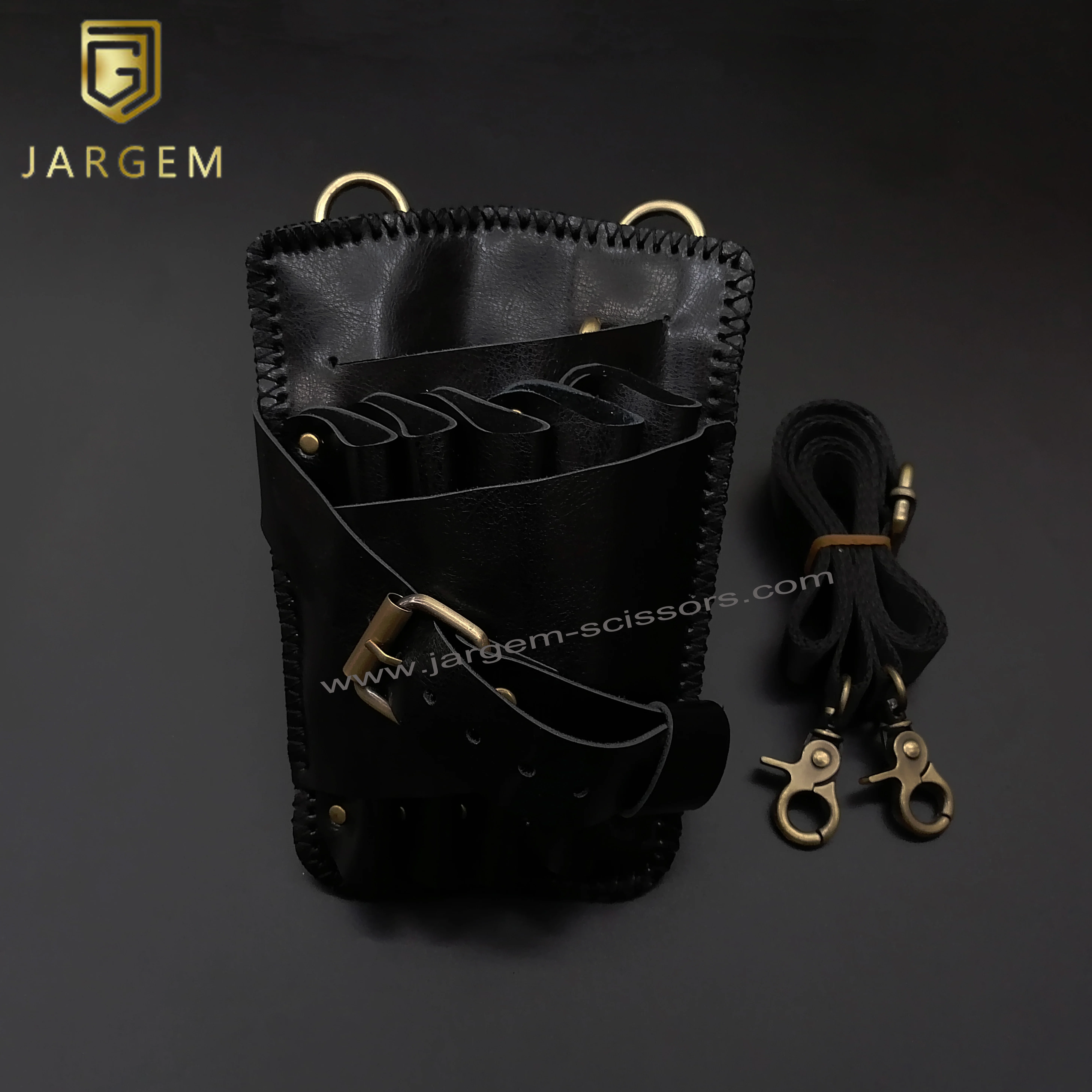 Supply customized hair scissors case leather salon hairdressing barber bag for sale