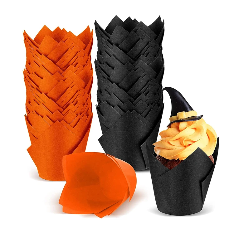 Wholesale High Quality Wedding Cake Tool Paper Or Foil Paper Cupcake Cups Liners Tulip Muffin Cups Cupcake Mold