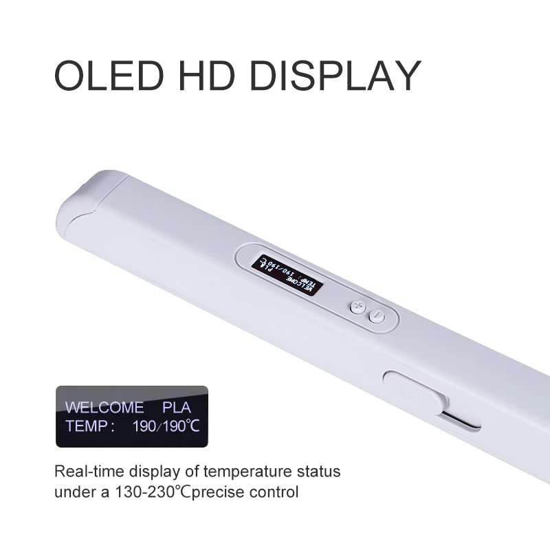 Wholesale Kids Creative Paint new model OLED Screen 12v 3d printing pen with screen with 1.75mm pla filament