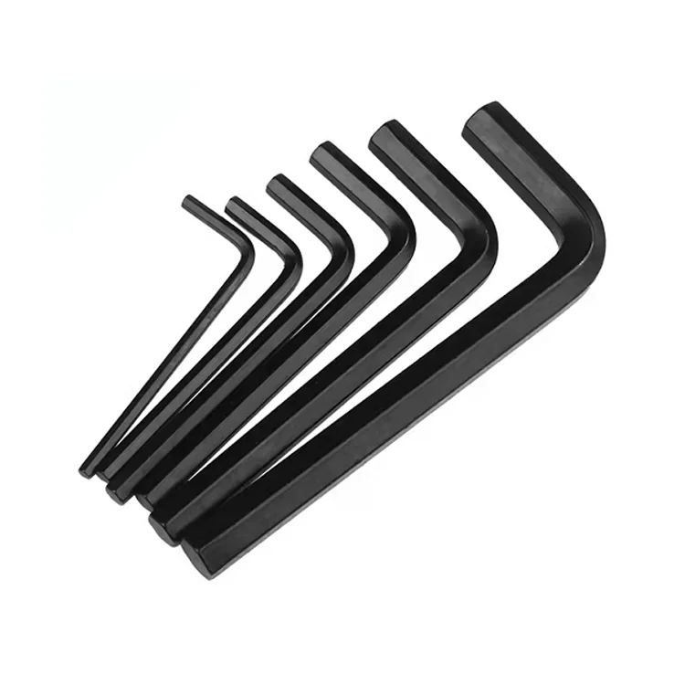 Factory sale carbon steel high hardness Allen key wrench black maintenance hand tool