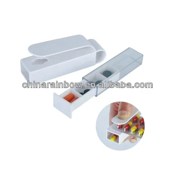 4-Case Square PP Plastic Pill Storage Cases Convenient and Secure Drug Storage Solution