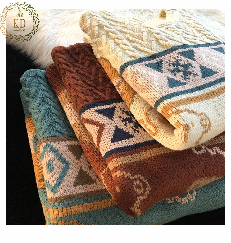 KD Small Bear Tops Oversize Men High Street Knitting Sweater Tops Autumn Pullover Loose Harajuku Kawaii Women Couple Sweaters