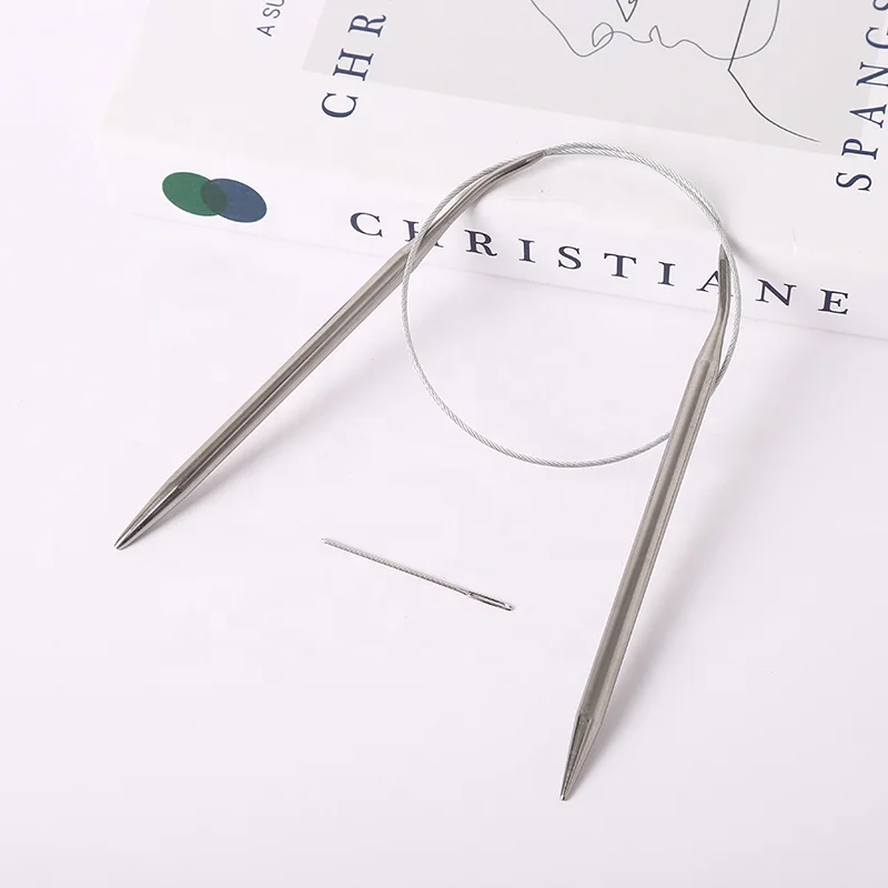 Stainless Steel Circular Knitting Needles Crochet Needles For Set of Knitting hooks DIY Weaving Pins Needle Craft Tools