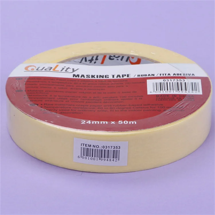 high quality painter masking tape no residual masking paper tape 1/2'   1-1/2' and 1inch 2inch  3/4inch width for auto paint