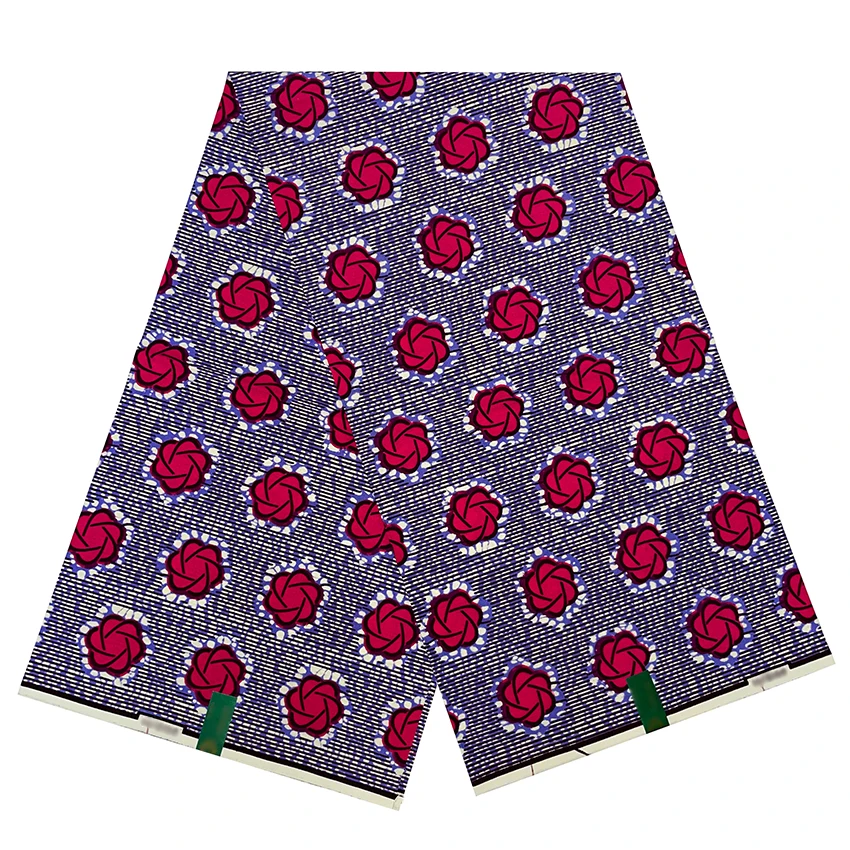 Wax Cloth 6 Yard Cotton Wax Print Fabric From Ghana Black Garment Wedding Cloth Material