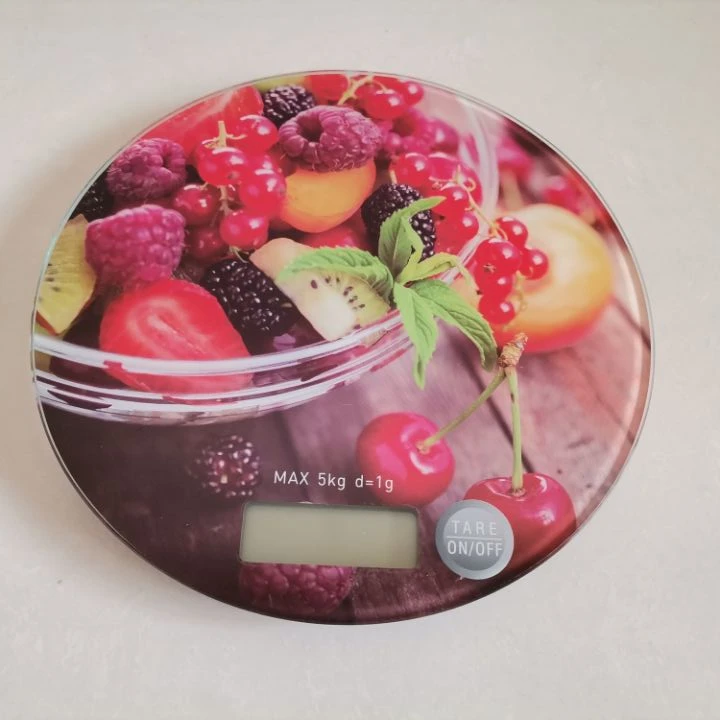 Hot Sales customer printing tempered glass digital kitchen scale