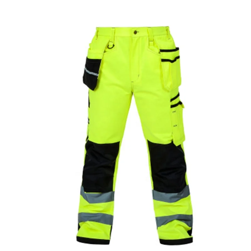 Work Suit for Construction Reflector Hi Vis Jacket and Pants Set Safety Workwear