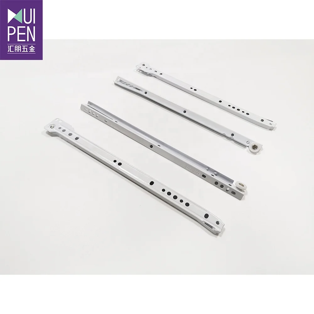 furniture hardware stainless steel telescopic soft closing channel 18 inch drawer slide FGV type bottom mount drawer runner