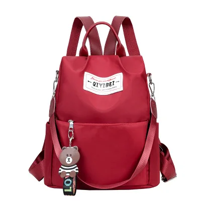 Backpack women 2019 Korean version of the new fashion wild Oxford cloth bag multifunctional large capacity anti-theft female bag
