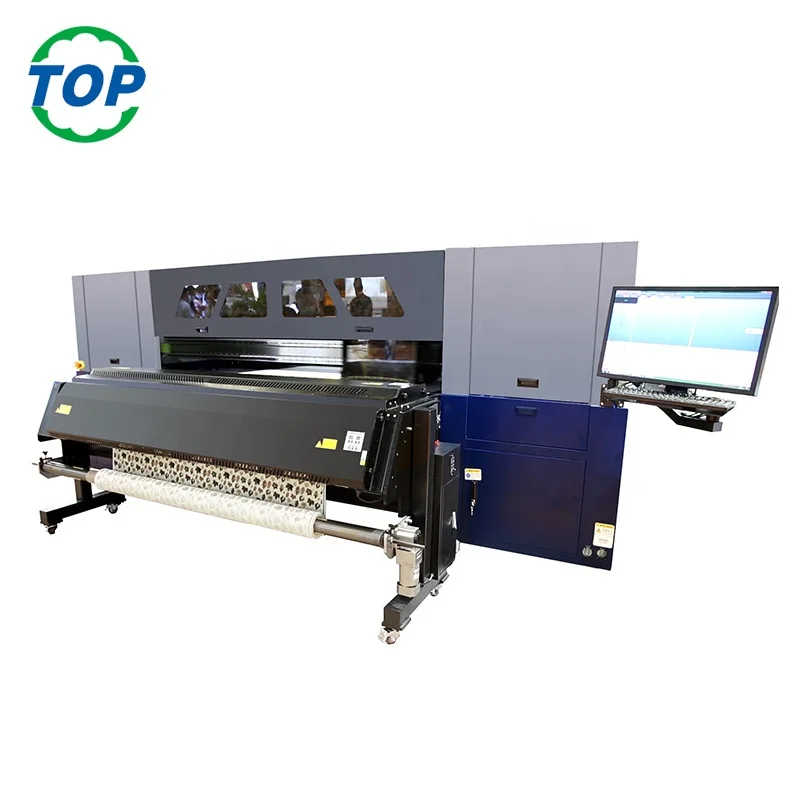 8 heads Roll to Roll Cotton Fabric Direct pigment Printing Garment digital Textile Belt printing machine
