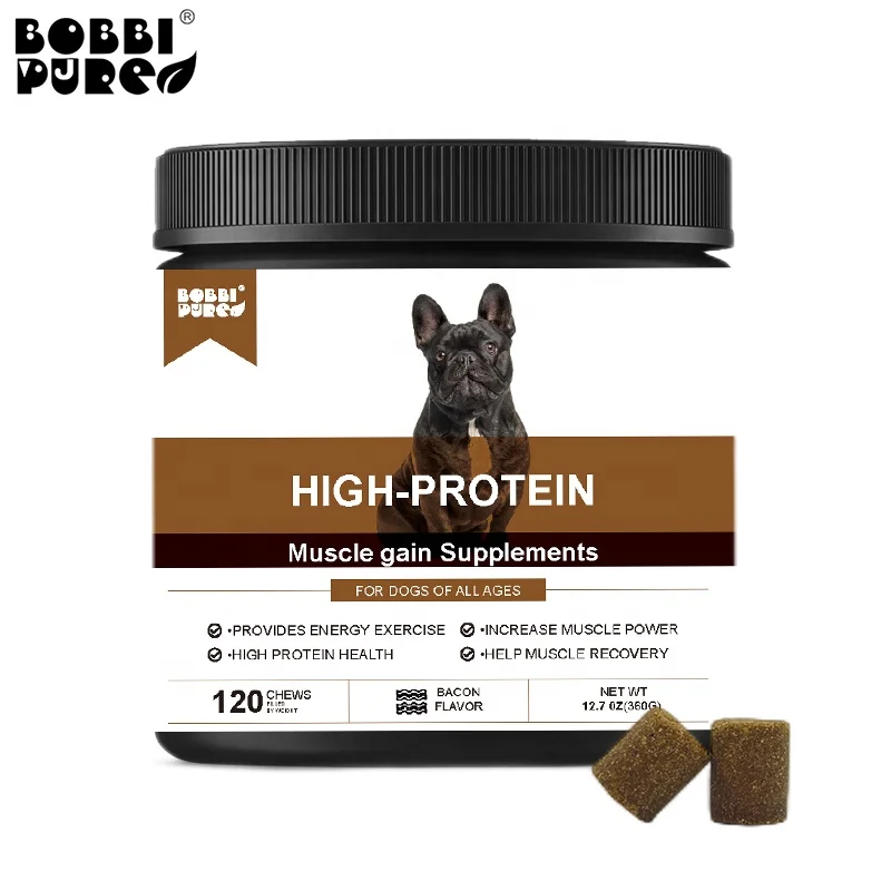 OEM китайская заводская цена добавка для домашних животных индивидуальная наращивания мышц мягкие жевательные способности поддерживает рост собачьих