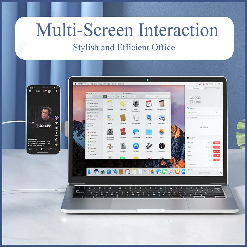 Side Mount Clip On Monitor  Multifunctional Laptop Extension Bracket Magnetic Wireless Charger Holder