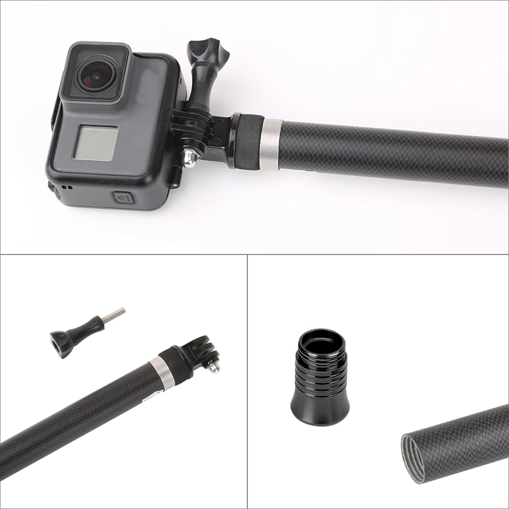 Hot selling GoPros Monopod 2.7M Long Selfie Stick Carbon Fiber Extendable Handheld Monopod Pole for GoPro cameras