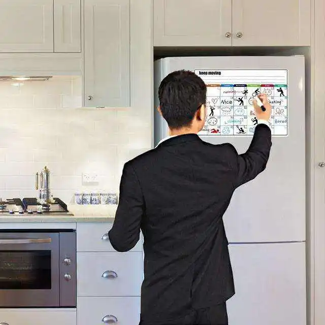 Custom Dry Erase Wall Calendar Weekly Planner Clear Magnetic Calendar For Fridge