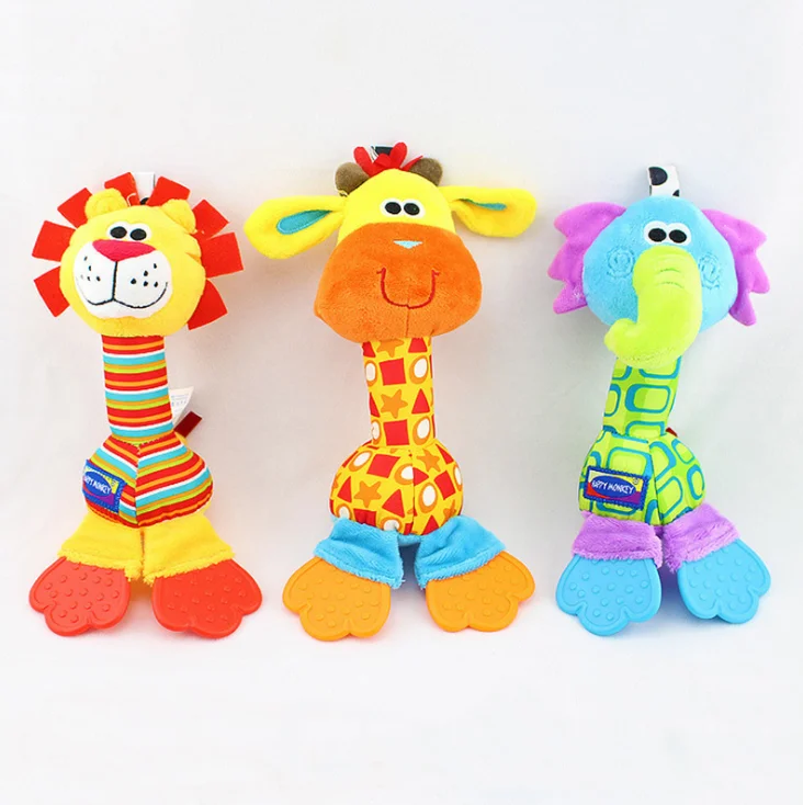 Cute Baby Rattles Animal Handbell For Kids Baby Education Learning Toys Rattle Toys Musical Bell For Children Musical Handbell