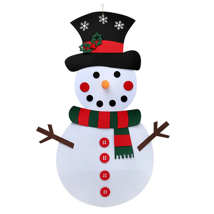 Felt christmas tree snowman set  indoor home decoration ornament wall hanging ourwarm wholesale