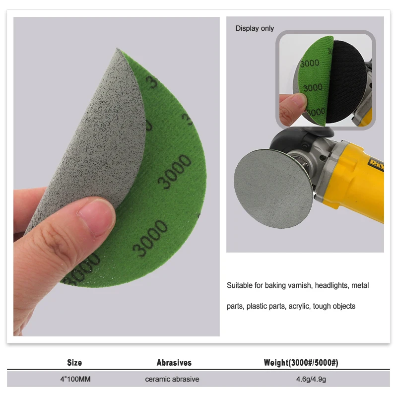 High Quality 998A Sandpaper 4Inch Pyramid Back  Disc Sponge Sand for surface polishing and finishing