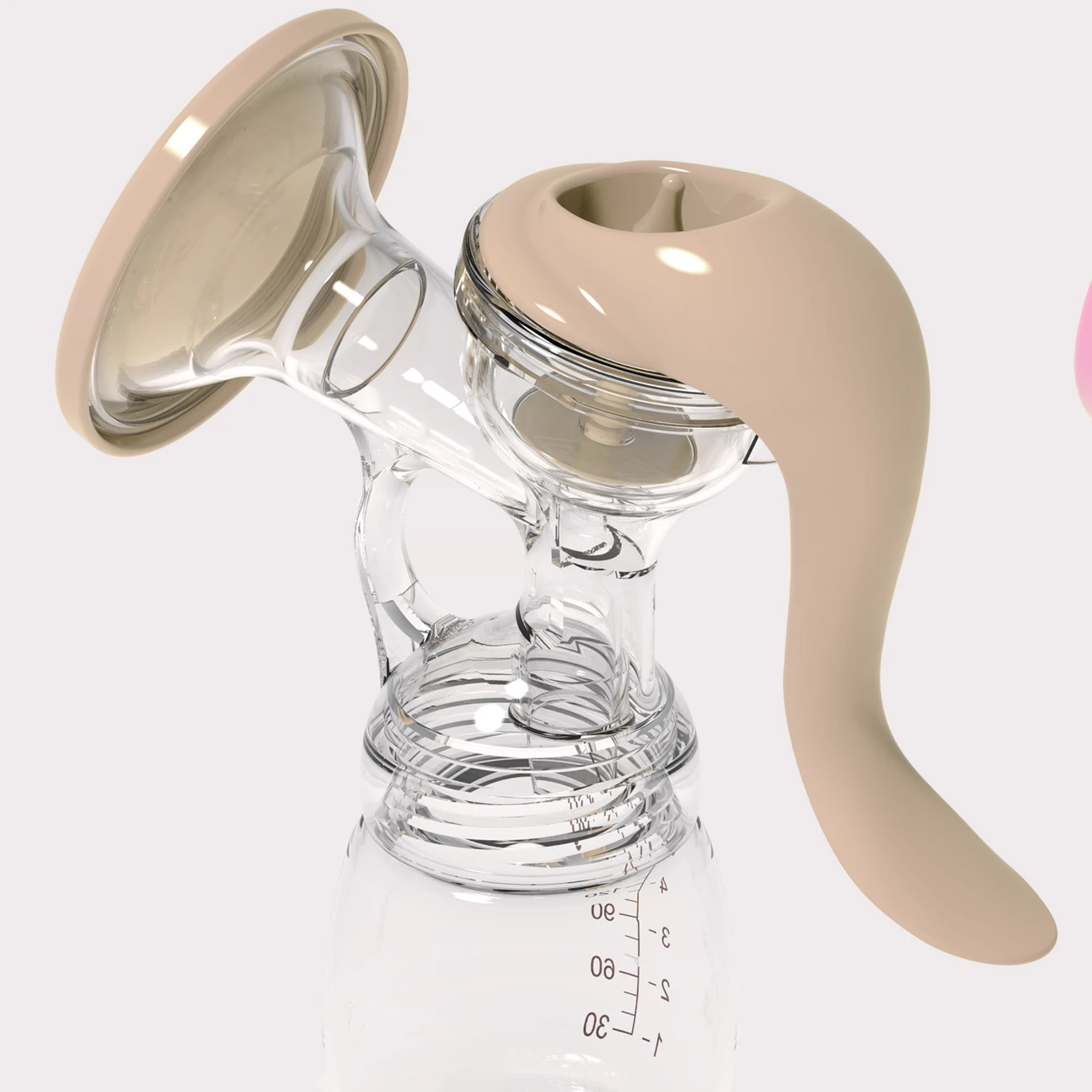 Ergonomic Design Best Affordable Silicone Manual Breast Pump Baby Milk Pump For Sale