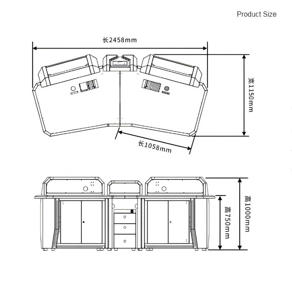 Оператор центра обработки данных настольные командные рабочие станции контрольная комната офисные консоли эргономика офисная мебель
