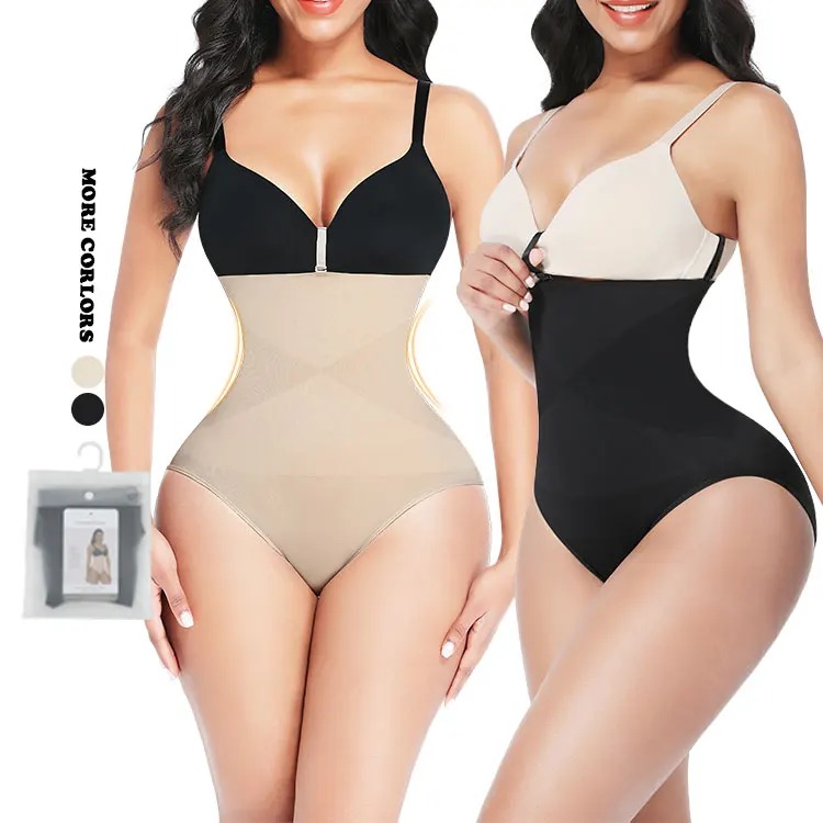 latest design women high waist two pieces seamless panties butt lifter women shapewear tummy set body shaper
