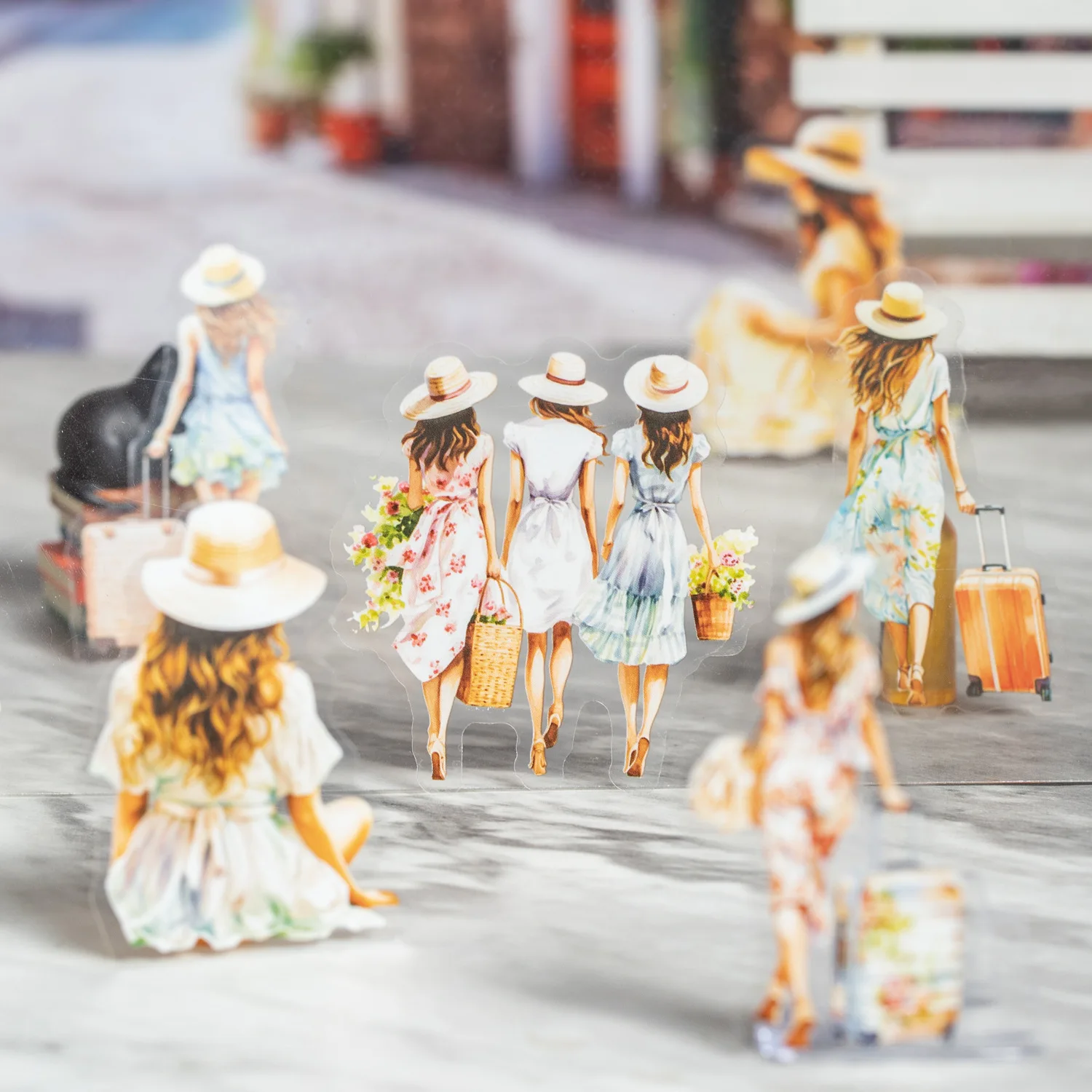 20 sheets/pack PET sticker pack Follow Your Footsteps Series Back Account DIY Decorative Stickers