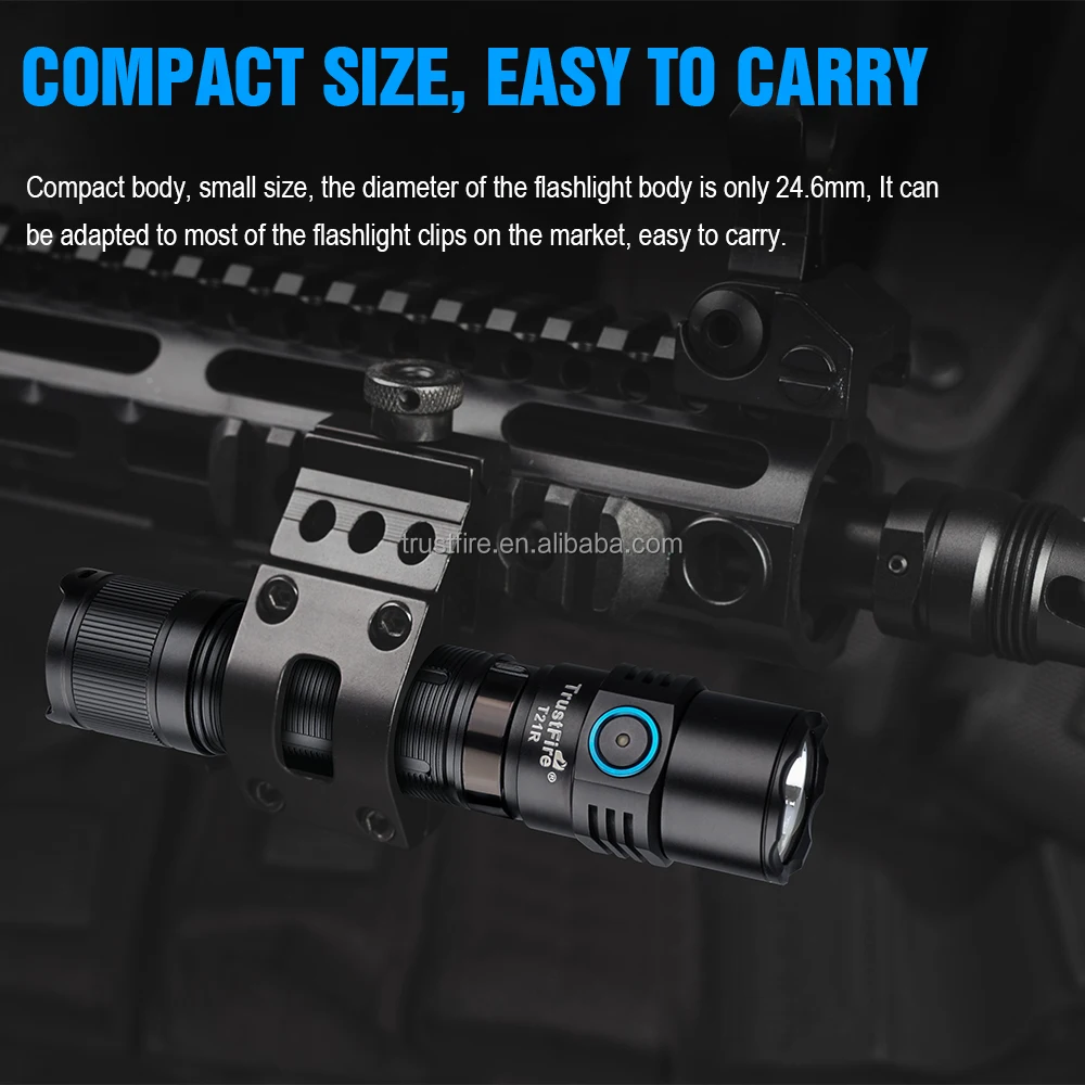 TrustFire T21R Tactical Flashlight 2600 lumens USB Rechargeable LED Torch Light